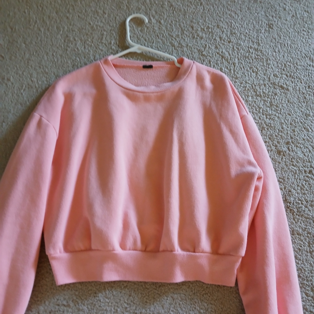 Pink Cropped Sweatshirt